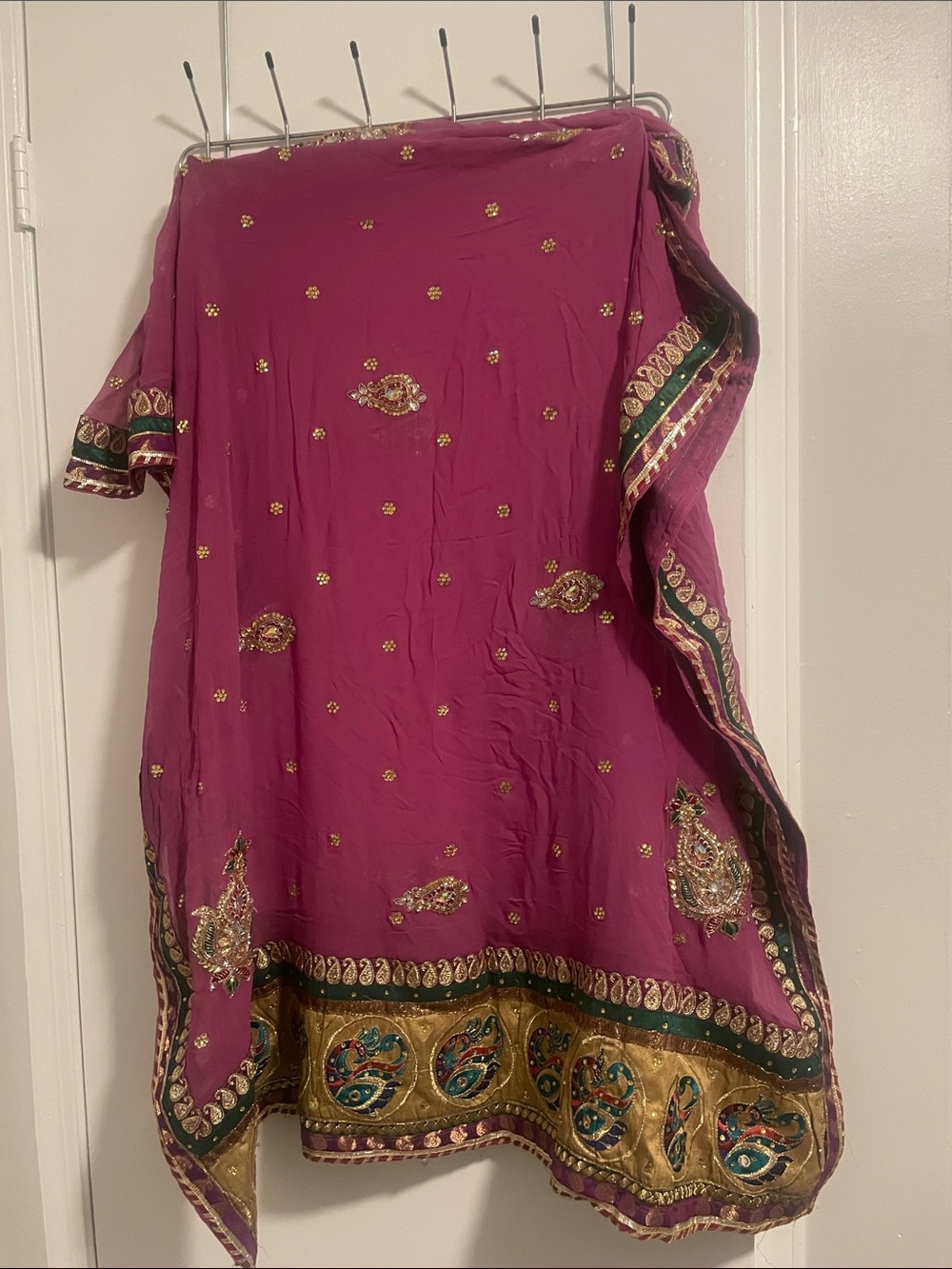 Beautiful hand made purple gold green Sarees. Traditional Indiana wear!!